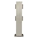 HEITRONIC Contactdooszuil BANGKOK 4-voudig, hoekig, met kinderslot, rvs