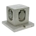 Contactdooszuil STONE met deksel, grijs