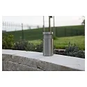 HEITRONIC Sokkelarmatuur ARUBA 210MM cilindrisch, zijdelingse straling E27 IP44, rvs dimbaar