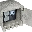 HEITRONIC Contactdooszuil PIEDRA 2-voudig, grijs