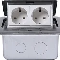 Contactdoos TIVOLI IP20 - SEMI REC – SOFT OPEN 2-voudig, met Kinderslot, rvs