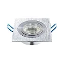 Downlight DL7801 hoekig GU5.3 und GU10 IP20, aluminium geborsteld dimbaar