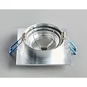 HEITRONIC Recessed spot DL7801, SQUARE, GU10 & GU5.3, LED max. 8W, IP20, swiveling, brushed aluminum