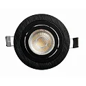 HEITRONIC Downlight DL7801 rond, draaibaar GU5.3 und GU10 IP20, zwart dimbaar