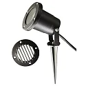 HEITRONIC Lamp met grondpen DALIAN roteerbaar, met stekker, kantelbaar GU10 IP65, antraciet dimbaar