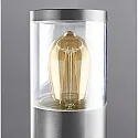 HEITRONIC Padverlichting NAXOS cilindrisch, kort E27 IP44, rvs dimbaar