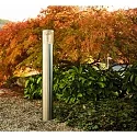 HEITRONIC Padverlichting NAXOS cilindrisch, lang E27 IP44, rvs dimbaar