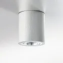 HEITRONIC Surface mounted spot ADL9001, round, GU10, IP20, 25° swiveling, brushed aluminum