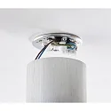 HEITRONIC Surface mounted spot ADL9001, round, GU10, IP20, 25° swiveling, brushed aluminum