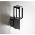 HEITRONIC Wandarmatuur voor buitenshuis TOSKANA II vierkant, schakelbaar, set terug IP65, antraciet 