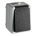 Contactdoos MONSUN / IP44 met Deksel, antraciet, lichtgrijs