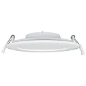 HEITRONIC ceiling recessed luminaire LE MANS round IP44, white dimmable