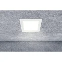 HEITRONIC ceiling recessed luminaire LE MANS square IP44, white dimmable
