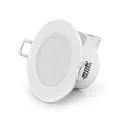 HEITRONIC Inbouwarmatuur DL7003 rond, CCT Switch IP65, wit dimbaar 6,7W 550/630/610lm 3000/4000/6500K 100° CRI >80
