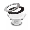 HEITRONIC Inbouwarmatuur DL7003 rond, CCT Switch IP65, wit dimbaar 6,7W 550/630/610lm 3000/4000/6500K 100° CRI >80