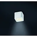 Downlight OSO LED hoekig, stijf, opbouwversie IP44, wit mat dimbaar