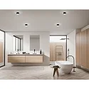 Helestra ceiling luminaire PALA IP30, satined, black matt dimmable