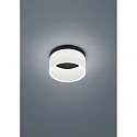 bath luminaire LIV 20 ring shape IP30, black matt dimmable