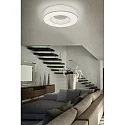 Helestra LED Ceiling luminaire LOMO LED, IP20, white matt / shade anthracite