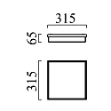Helestra LED Ceiling luminaire COSI 315 LED Bathroom luminaire, IP30, chrome