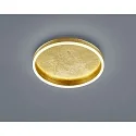 Plafondarmatuur SONA rond IP20, gesatineerd, bladgoud dimbaar