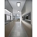 Helestra ceiling luminaire RACK IP20, satined, gold leaf dimmable