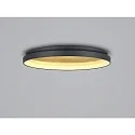 Helestra Plafondarmatuur MORI CCT Switch, met diffuser IP20, zwart mat, bladgoud dimbaar