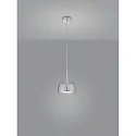 Helestra Pendelarmatuur FLUTE IP20, chroom, gesatineerd dimbaar