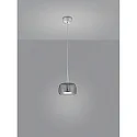 Helestra Pendelarmatuur FLUTE IP20, chroom, gesatineerd dimbaar