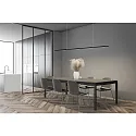 Helestra Pendelarmatuur LOOPY direct, met diffuser IP20, gesatineerd, zwart mat dimbaar