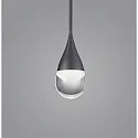 Helestra Pendelarmatuur DEEP IP20, gesatineerd, zwart, geanodiseerd 