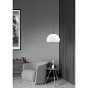 Helestra Pendelarmatuur DORO E27 IP20, rood, zwart mat, wit