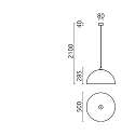 Helestra Pendelarmatuur DORO E27 IP20, rood, zwart, zwart mat