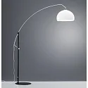 Staande lamp DORO E27 IP20, chroom, gesatineerd, zwart mat