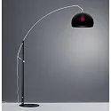 Staande lamp DORO E27 IP20, chroom, zwart, zwart mat