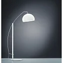 Staande lamp DORO E27 IP20, chroom, gesatineerd, wit