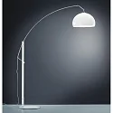 Helestra Staande lamp DORO E27 IP20, chroom, gesatineerd, wit
