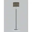Staande lamp OPPO met lampenkap, met trekschakelaarketting E27 IP20, zwart mat, zwart chroom 