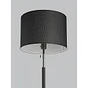 Helestra Staande lamp OPPO met lampenkap, met trekschakelaarketting E27 IP20, zwart mat, zwart chroom 