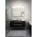 Spiegelarmatuur LADO 90 medium, schakelbaar, met diffuser IP44, chroom 