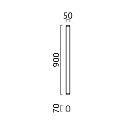 Helestra Spiegelarmatuur PONTO 90 IP44, chroom 
