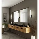 Helestra LED Wall luminaire LOOM 90 LED Mirror lamp IP44 black matt