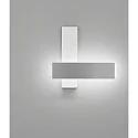 Helestra Wandarmatuur DEX IP20, aluminium gepolijst, wit mat dimbaar