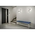 Helestra Wandarmatuur DEX IP20, aluminium gepolijst, wit mat dimbaar