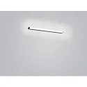 Helestra mirror luminaire LADO-S  60 short, switchable, slim, with diffuser IP44, black matt, white 