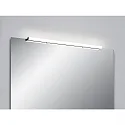 Spiegelarmatuur LADO-S 90 medium, schakelbaar, smal, met diffuser IP44, chroom, wit 