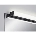 Helestra mirror luminaire LADO-S 90 medium, switchable, slim, with diffuser IP44, black matt, white 