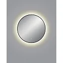 Helestra mirror with lighting VIDO Ø 70CM tunable white, indirect IP44, black 