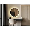 Helestra mirror with lighting VIDO Ø 70CM tunable white, indirect IP44, black 
