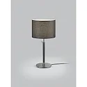 Tafelarmatuur OPPO met lampenkap, met trekschakelaarketting E27 IP20, zwart mat, zwart chroom 